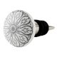 Grey Daisy Flower Flat Ceramic Wine Bottle Stopper